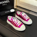 CHANEL BIG-HEAD COOKIE SHOES IN MAGENTA PURPLE LAMBSKIN