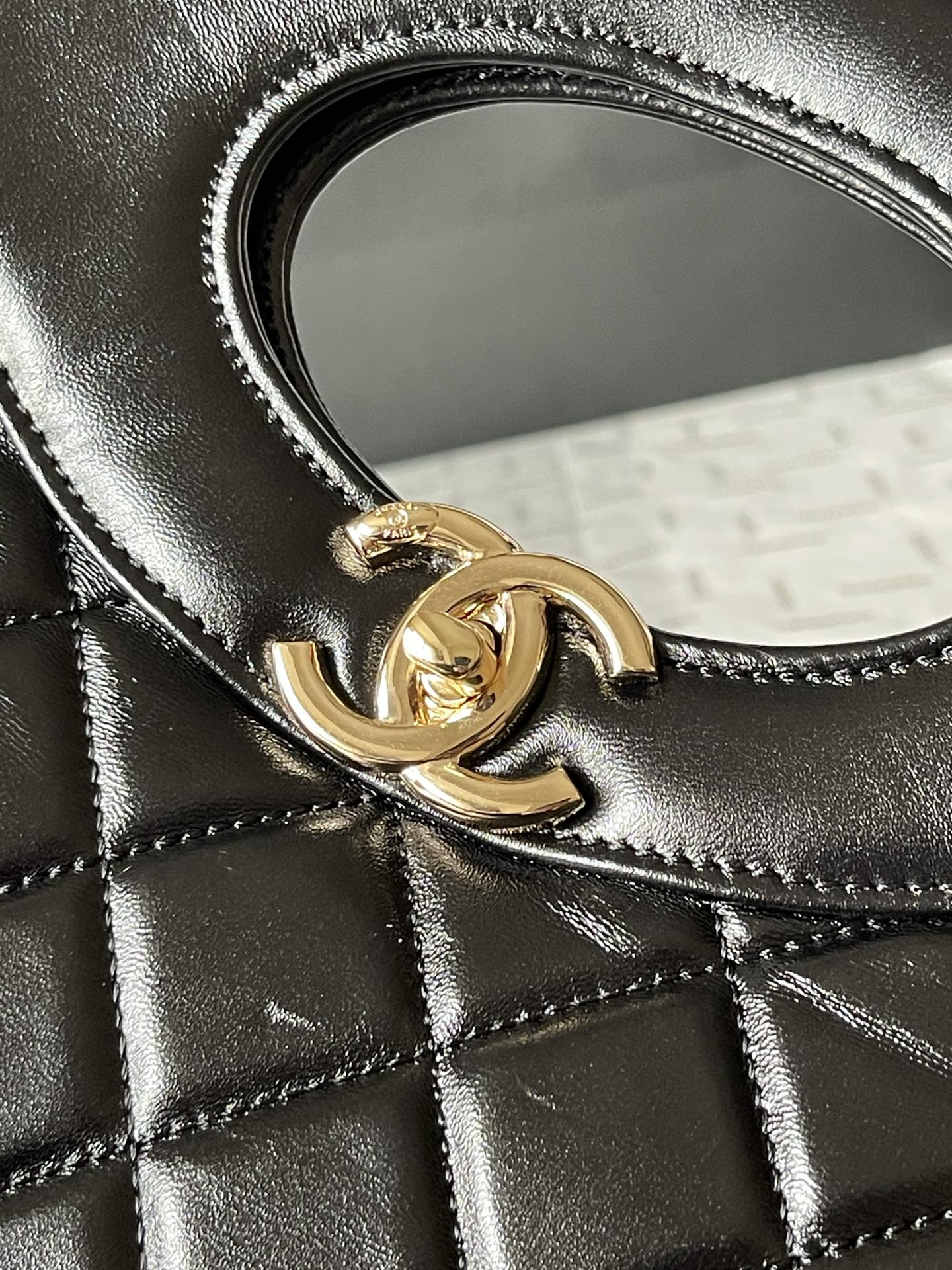 CHANEL MEDIUM 36 SHOPPING BAG IN BLACK CALFSKIN