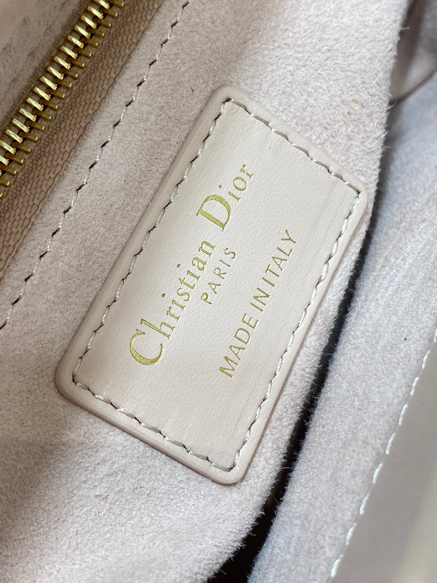 DIOR LADY MINI BAG 17 IN LIGHT PINK LAMBSKIN
