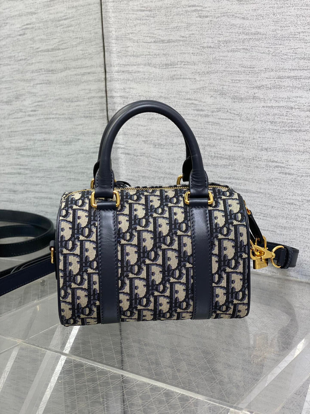 DIOR GROOVE 20 BAG IN BLACK MIX BEIGE OBLIQUE MONOGRAM JACQUARD