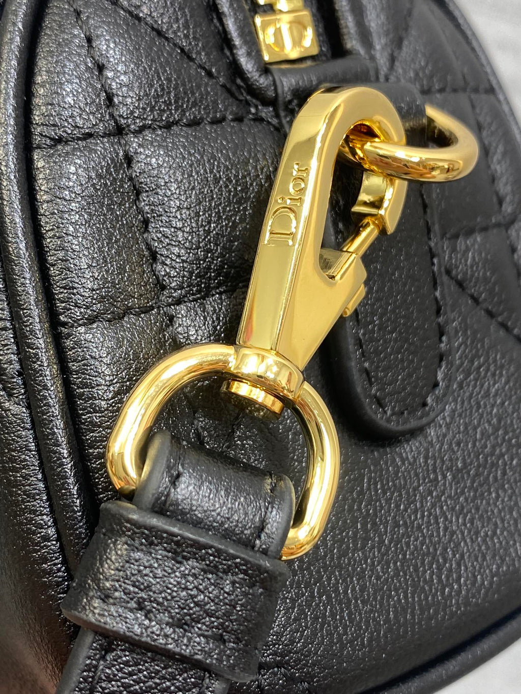 DIOR GROOVE MINI 17 BAG IN BLACK LAMBSKIN