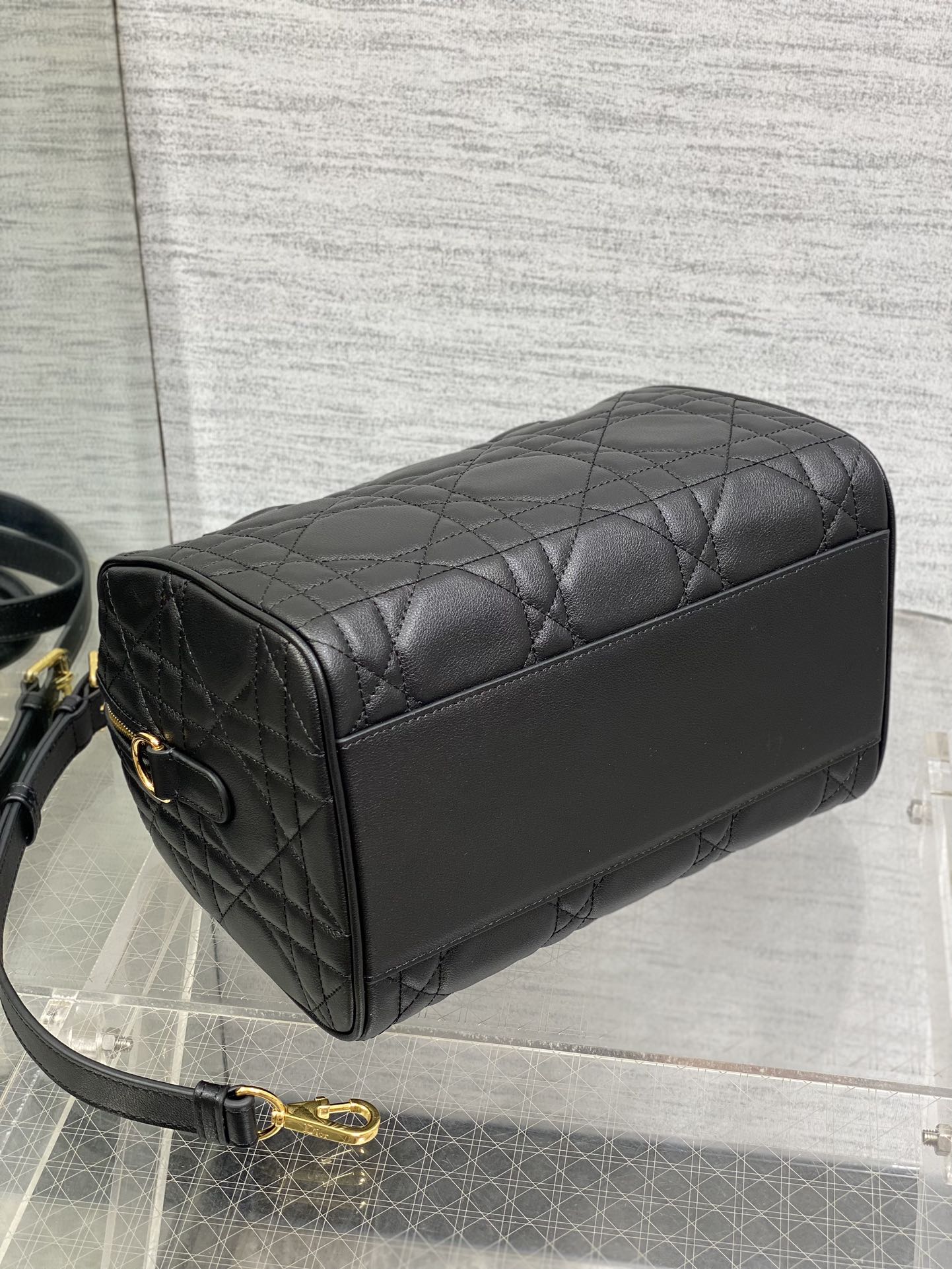 DIOR GROOVE 25 BAG IN BLACK LAMBSKIN