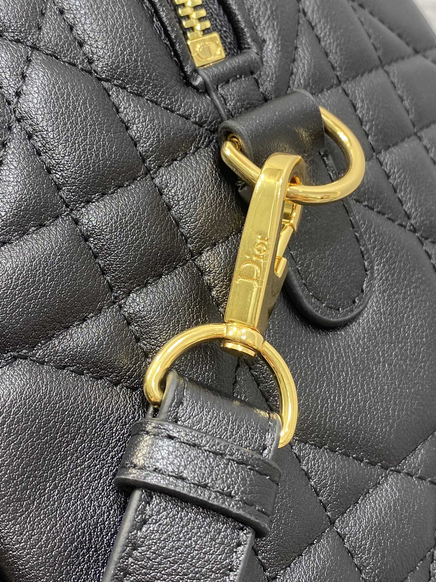 DIOR GROOVE 25 BAG IN BLACK LAMBSKIN