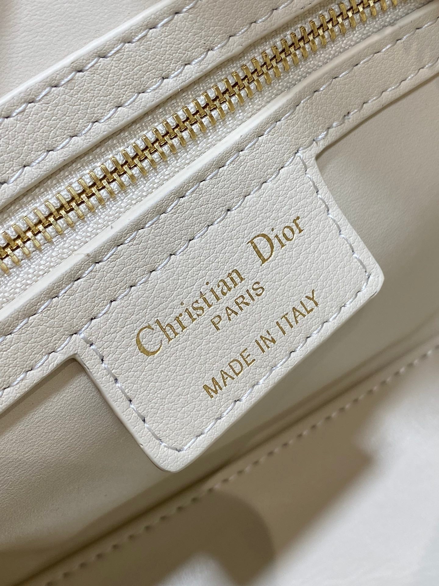 DIOR GROOVE 20 BAG IN WHITE CREAM LAMBSKIN