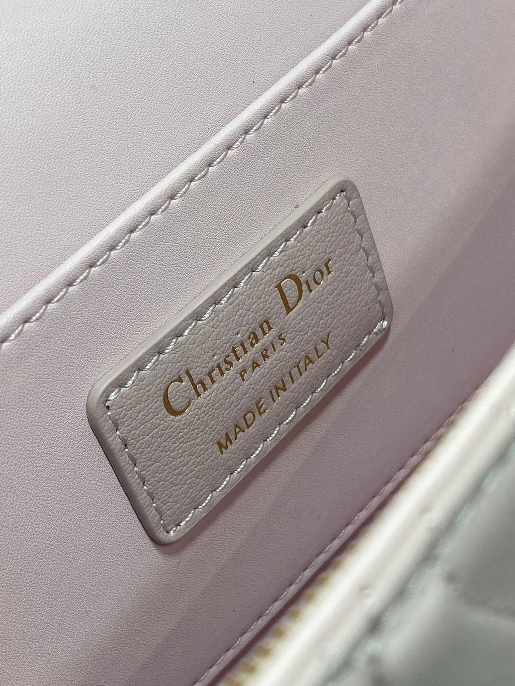 DIOR FLAP BAG 18 PALE PINK QUILTED ALLOVER CALFSKIN