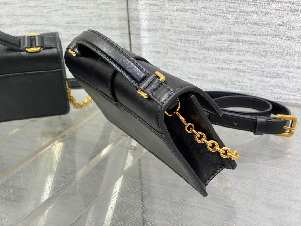 DIOR MISS MONTAIGNE MINI BAG IN BLACK SHINY SMOOTH CALFSKIN