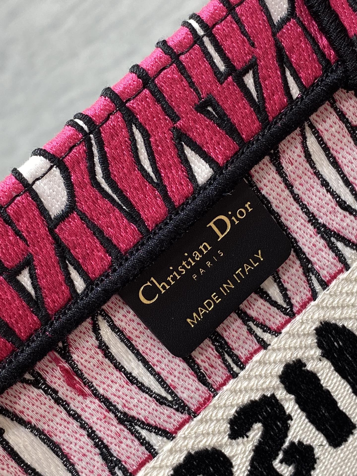 DIOR MISS TOTE 26 IN MAGENTA PURPLE CANVAS