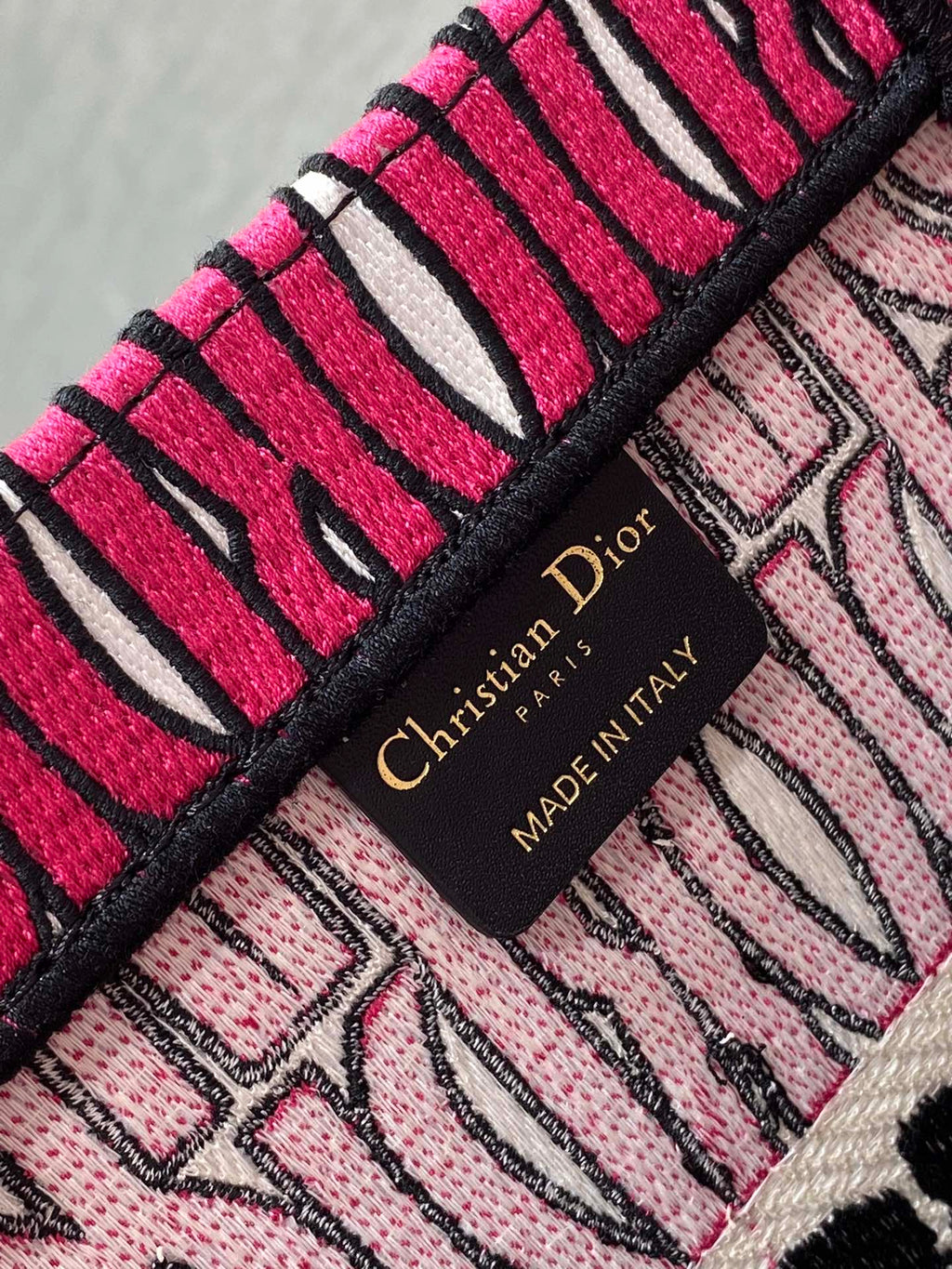DIOR MISS TOTE 36 IN MAGENTA PURPLE CANVAS
