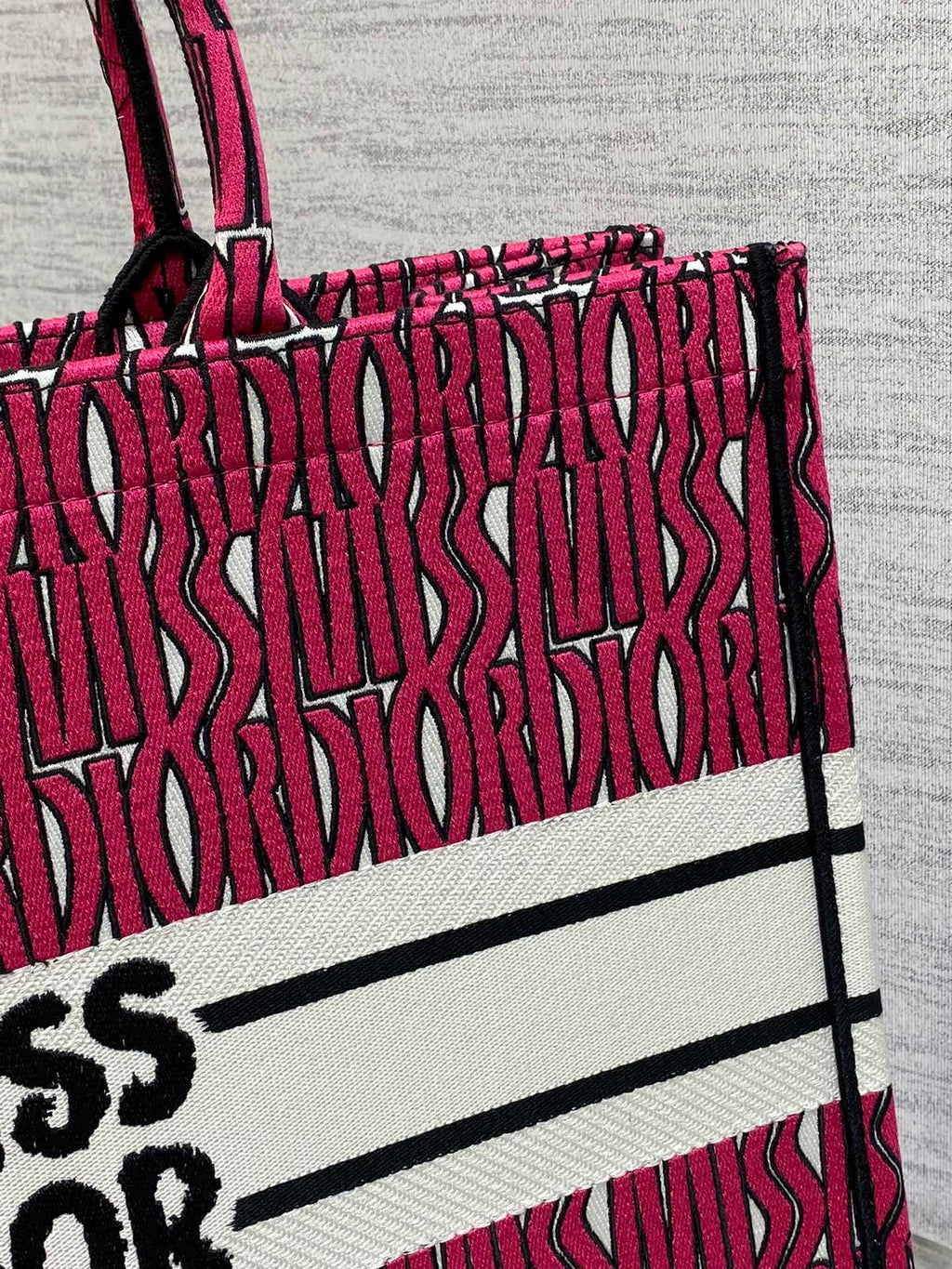 DIOR MISS LARGE TOTE 42 IN MAGENTA PURPLE CANVAS