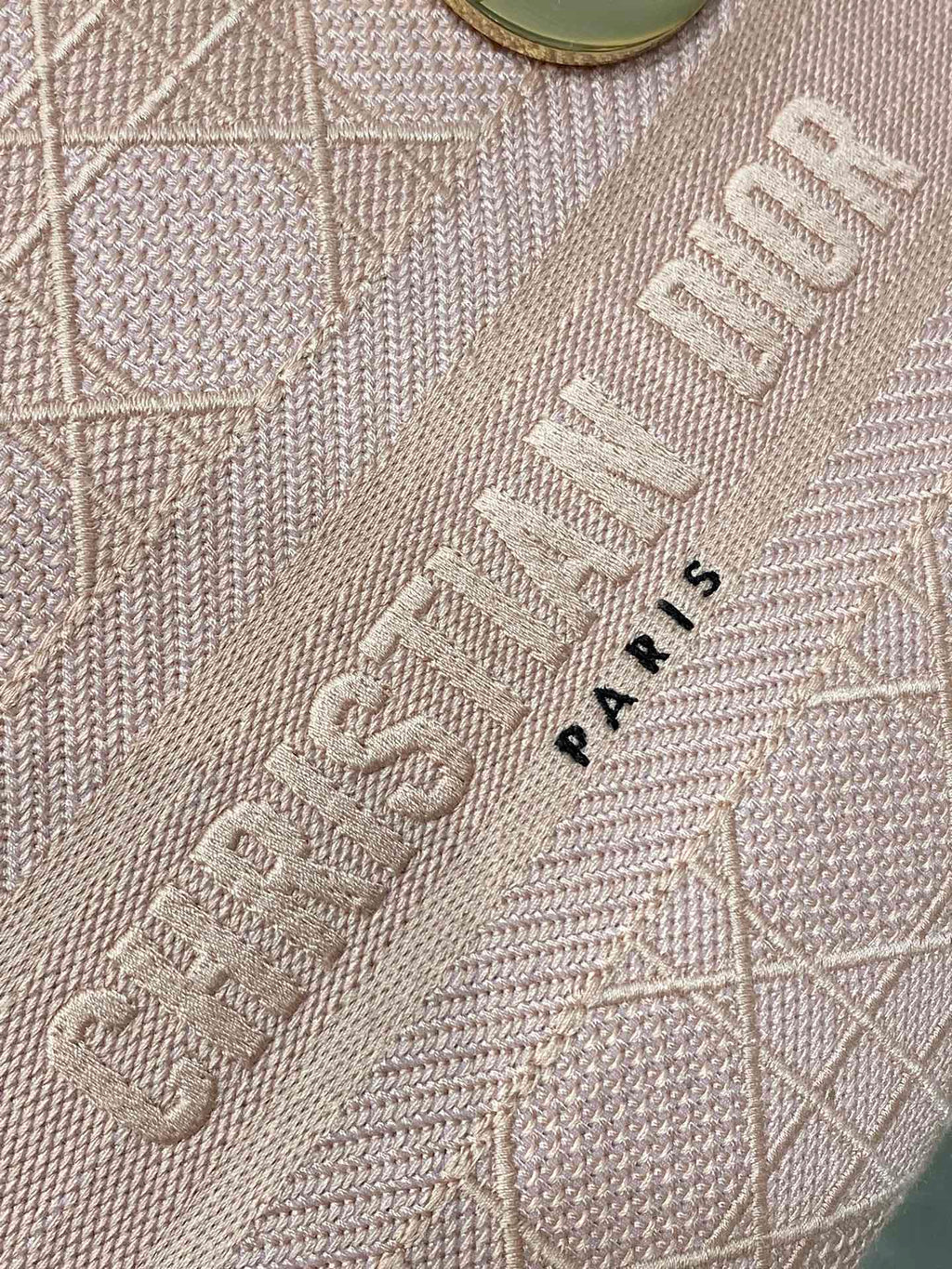 DIOR SMALL 24 LADY BAG IN PASTEL PINK CANVAS