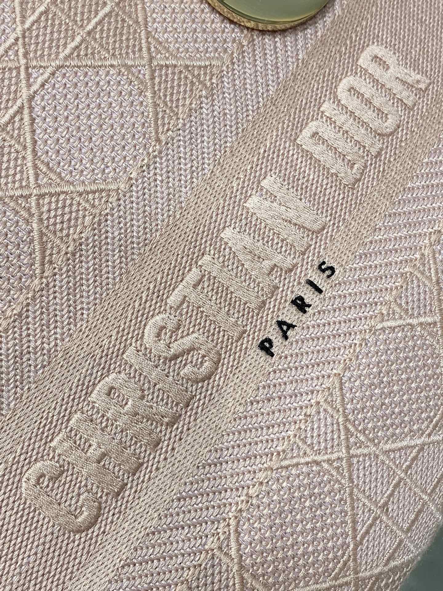 DIOR SMALL 24 LADY BAG IN PASTEL PINK CANVAS