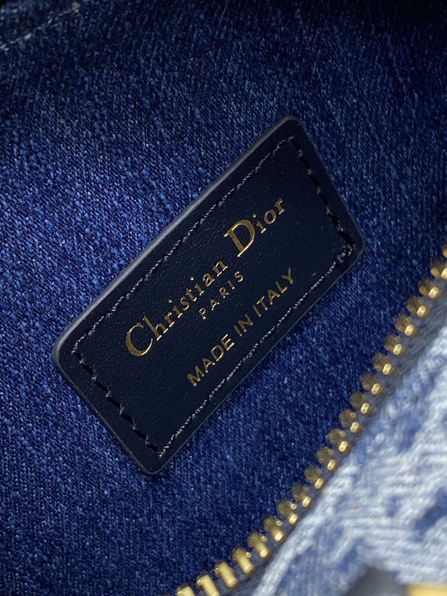 DIOR GROOVE MINI 17 BAG IN DENIM BLUE OBLIQUE MONOGRAM JACQUARD