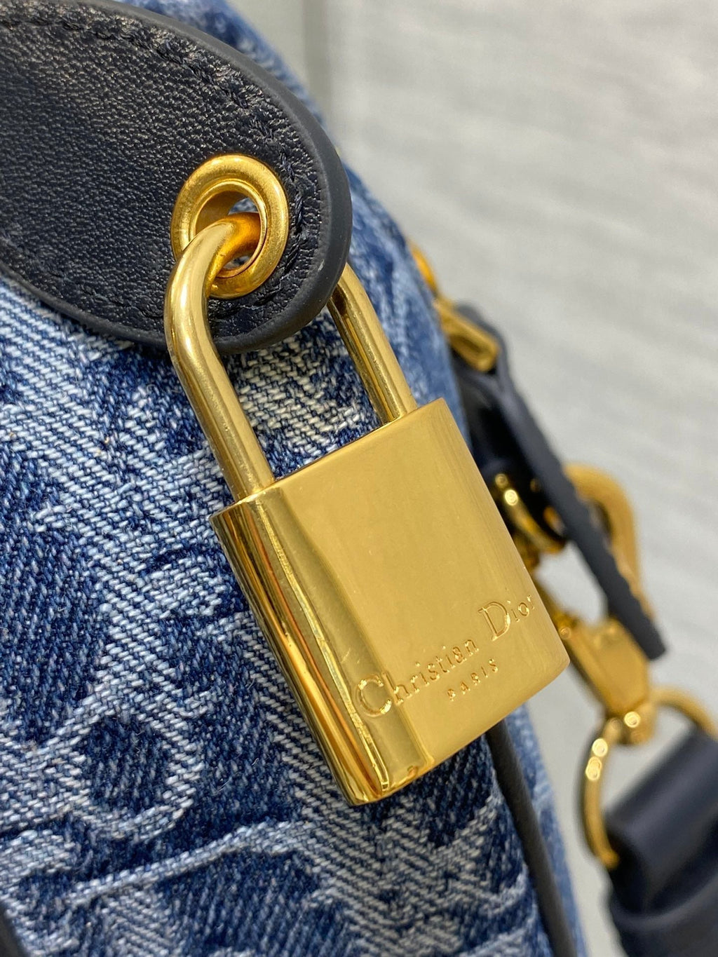 DIOR GROOVE 20 BAG IN DENIM BLUE OBLIQUE MONOGRAM JACQUARD