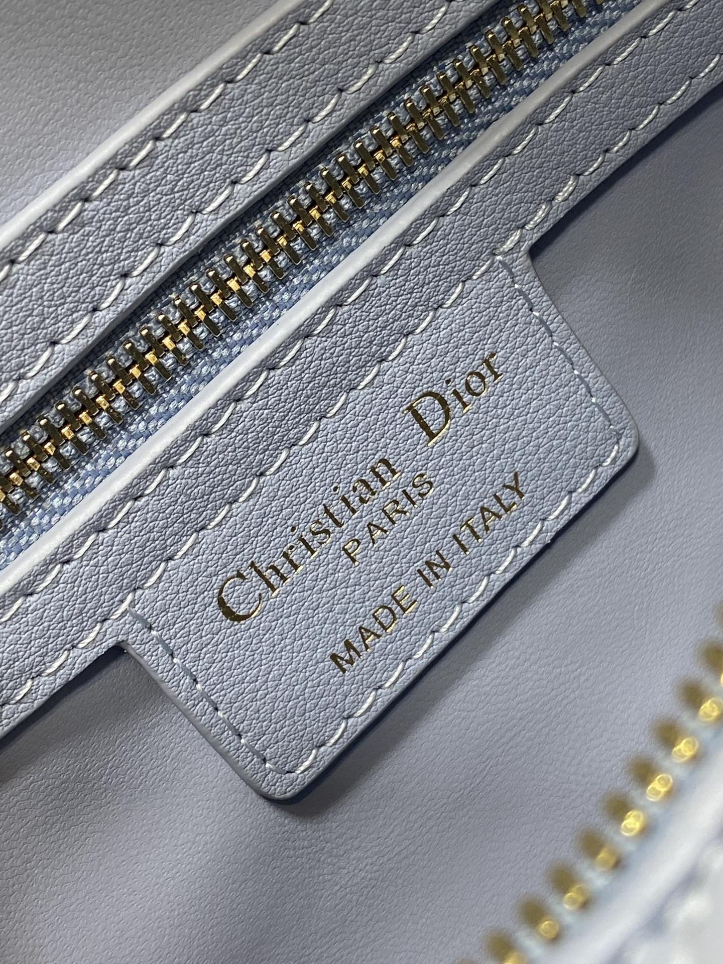 DIOR GROOVE 20 BAG IN LIGHT BLUE LAMBSKIN