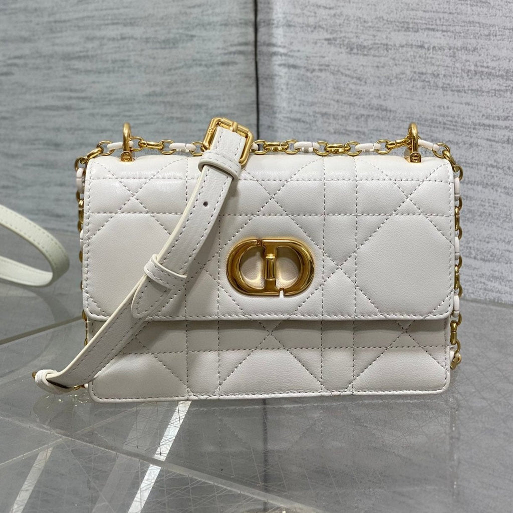 DIOR MISS CARO MINI 17 BAG IN WHITE MACROCANNAGE LAMBSKIN