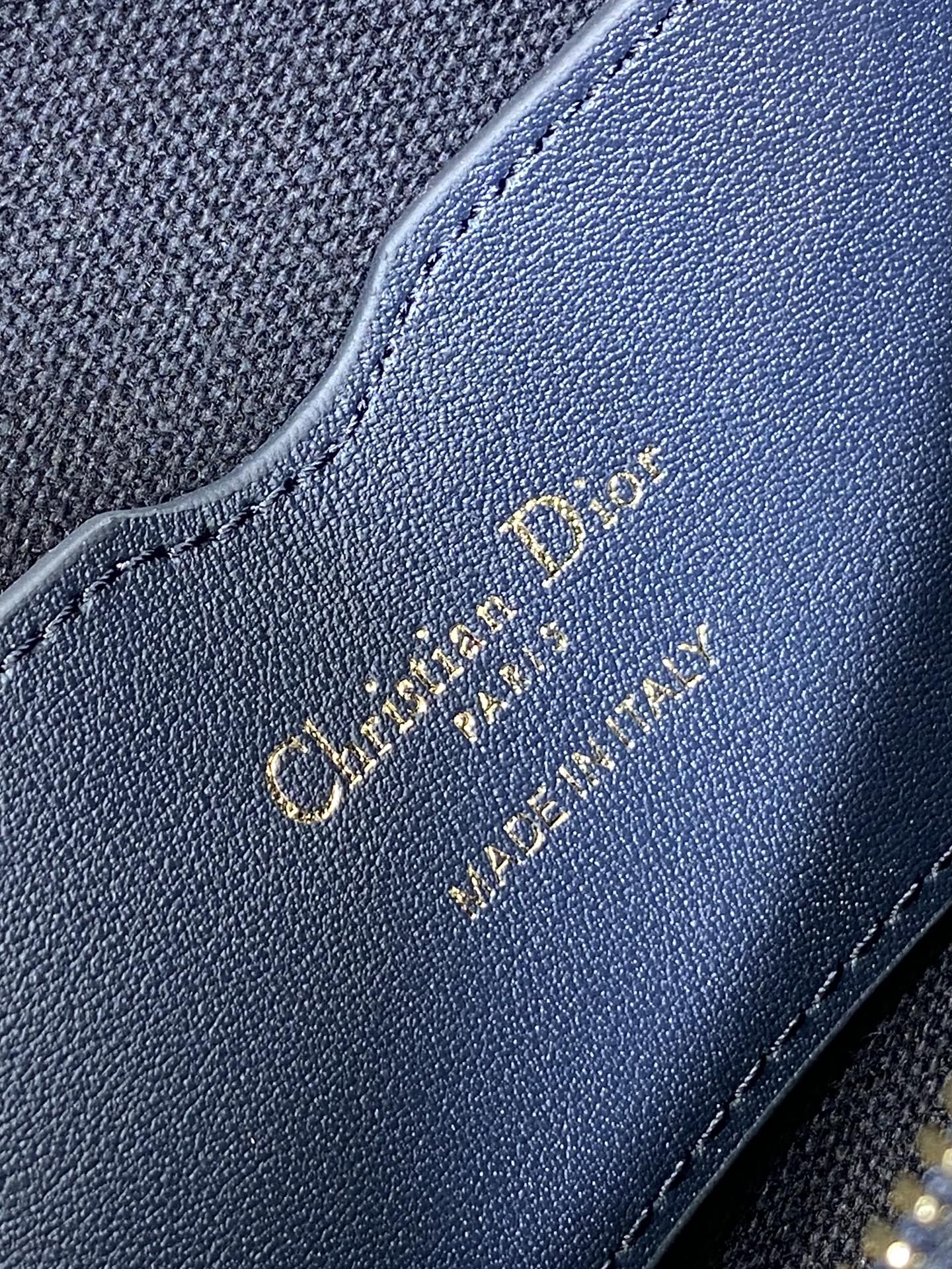 DIOR MONTAIGNE CIGALE MINI 24 BAG IN BLUE  OBLIQUE JACQUARD
