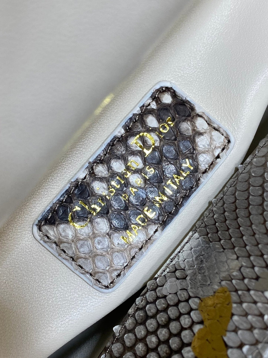 DIOR MINI 17 LADY BAG IN COLORFUL SNAKESKIN PATTERN LAMBSKIN 225983