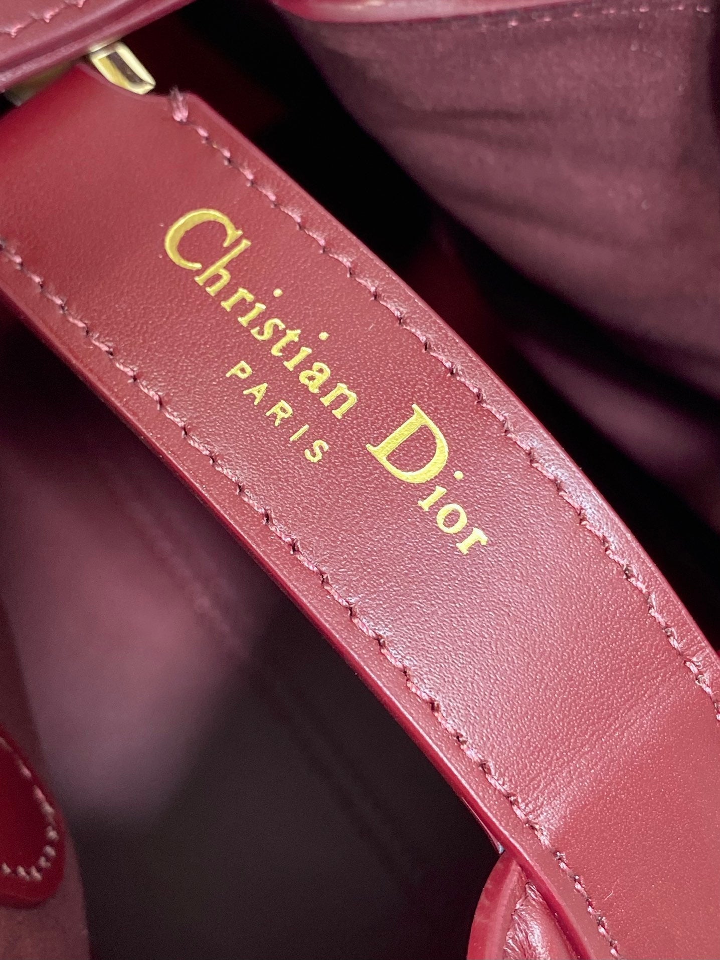 DIOR ALWAYS MEDIUM 28 BAG IN BURGUNDY RED MACROCANNAGE CALFSKIN