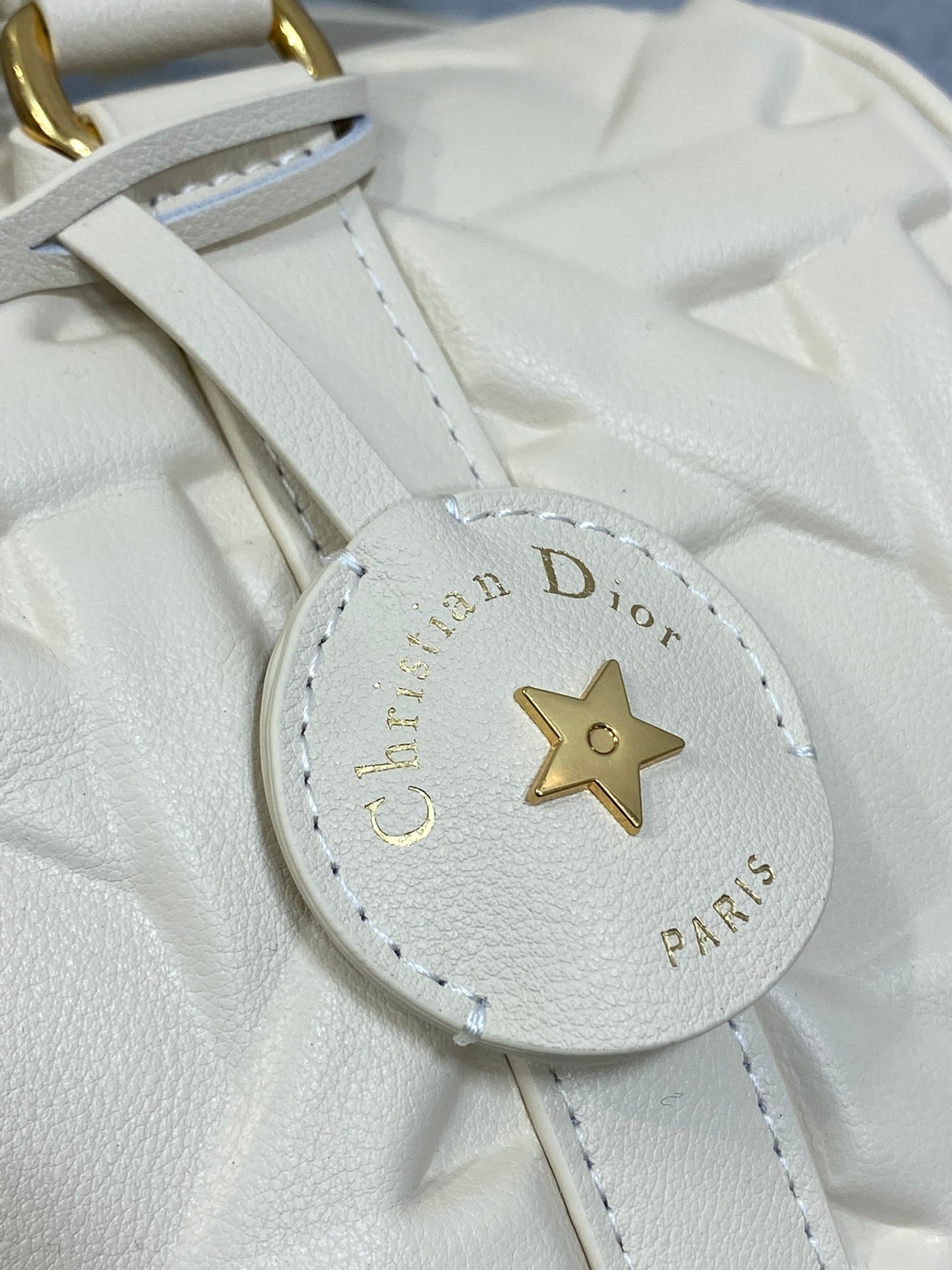 DIOR GROOVE 25 BAG IN WHITE CREAM MACROCANNAGE CALFSKIN WITH GOLD HARDWARE