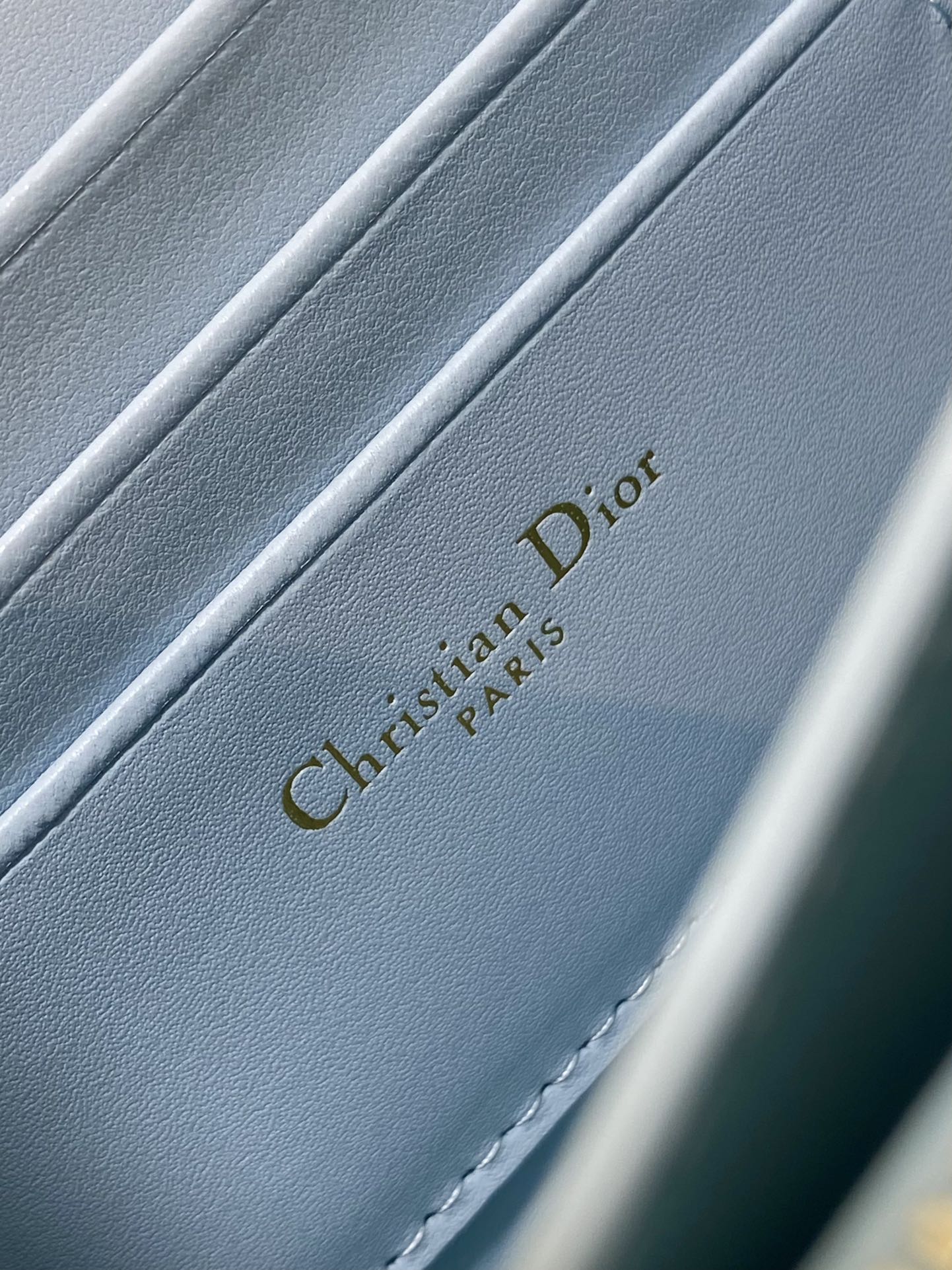 DIOR MISS CARO MINI BAG 17 IN BABY BLUE MACROCANNAGE LAMBSKIN