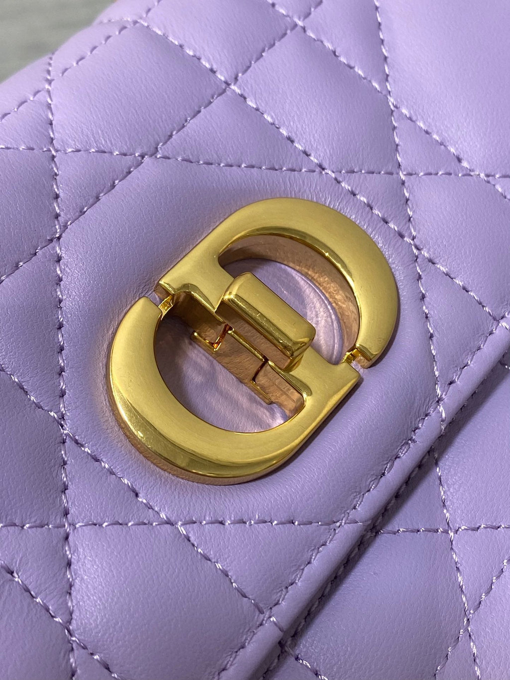 DIOR MISS CARO MINI BAG 17 IN BABY PURPLE MACROCANNAGE LAMBSKIN