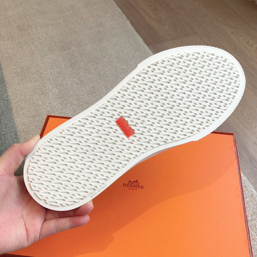 HERMES IKE SLIP-ON SNEAKER BLACK CALFSKIN