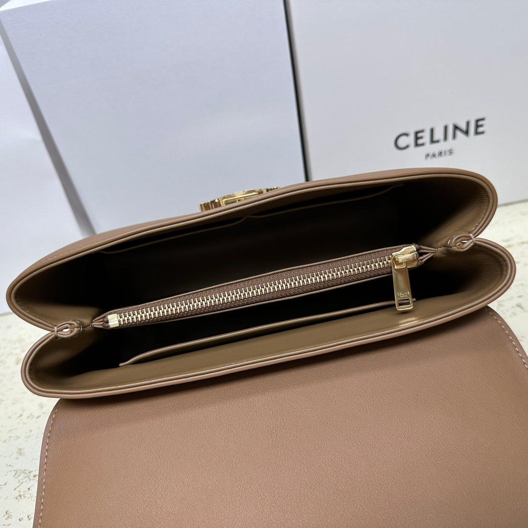CELINE NINO TEEN MEDIUM 25 BAG IN CHOCOLATE BROWN SOLF CALFSKIN