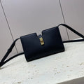 CELINE MINI 18 STRAP POCHETTE IN BLACK SUPPLE CALFSKIN