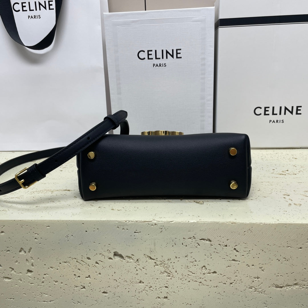 CELINE NINO TEEN 20 BAG IN BLACK SOLF CALFSKIN