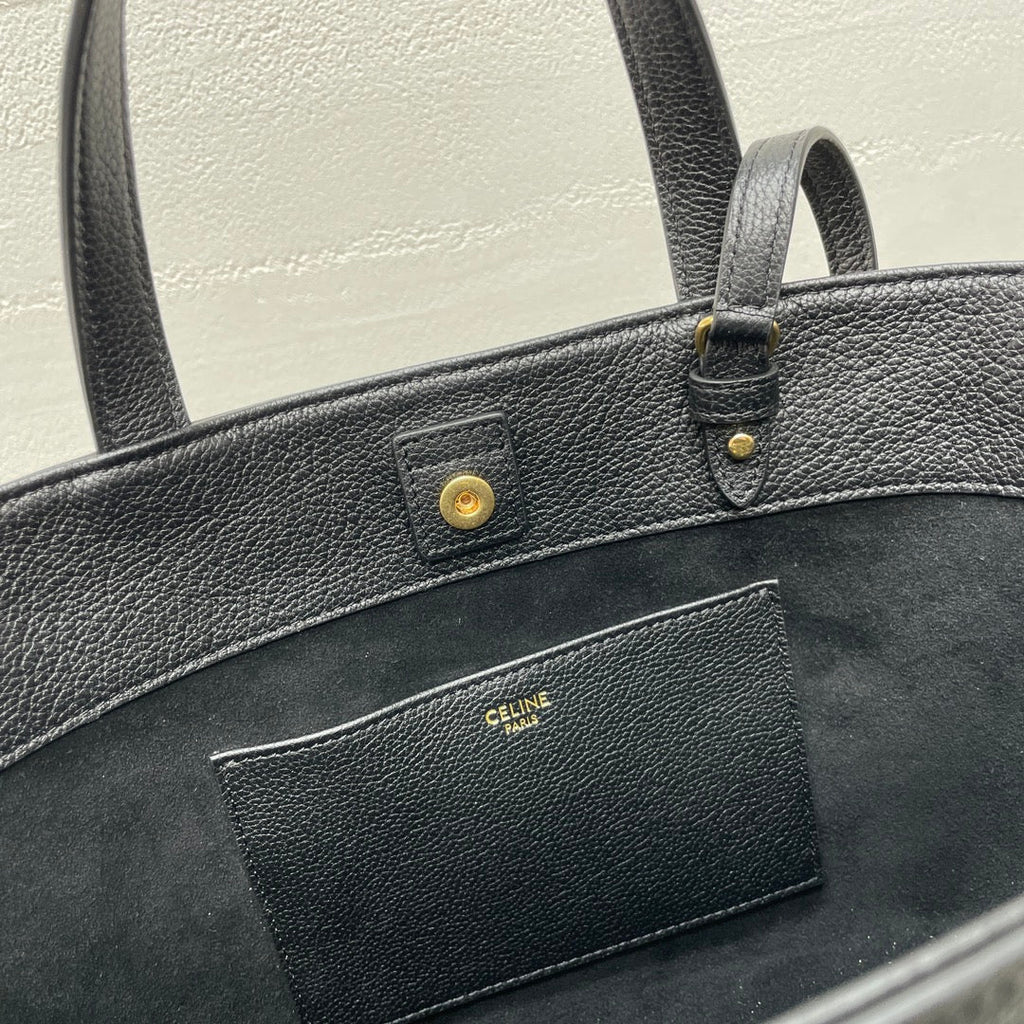CELINE MINI CABAS ANAÏS CUIR TRIOMPHE 21 IN BLACK GRAINED CALFSKIN
