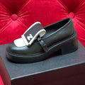 CHANEL MOASIN LOAFER IN BLACK MIX WHITE LAMBSKIN