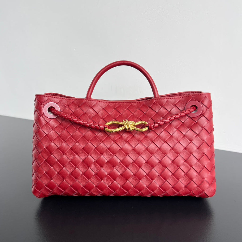 BOTTEGA VENETA SMALL ANDIAMO 29 IN RED LAMBSKIN