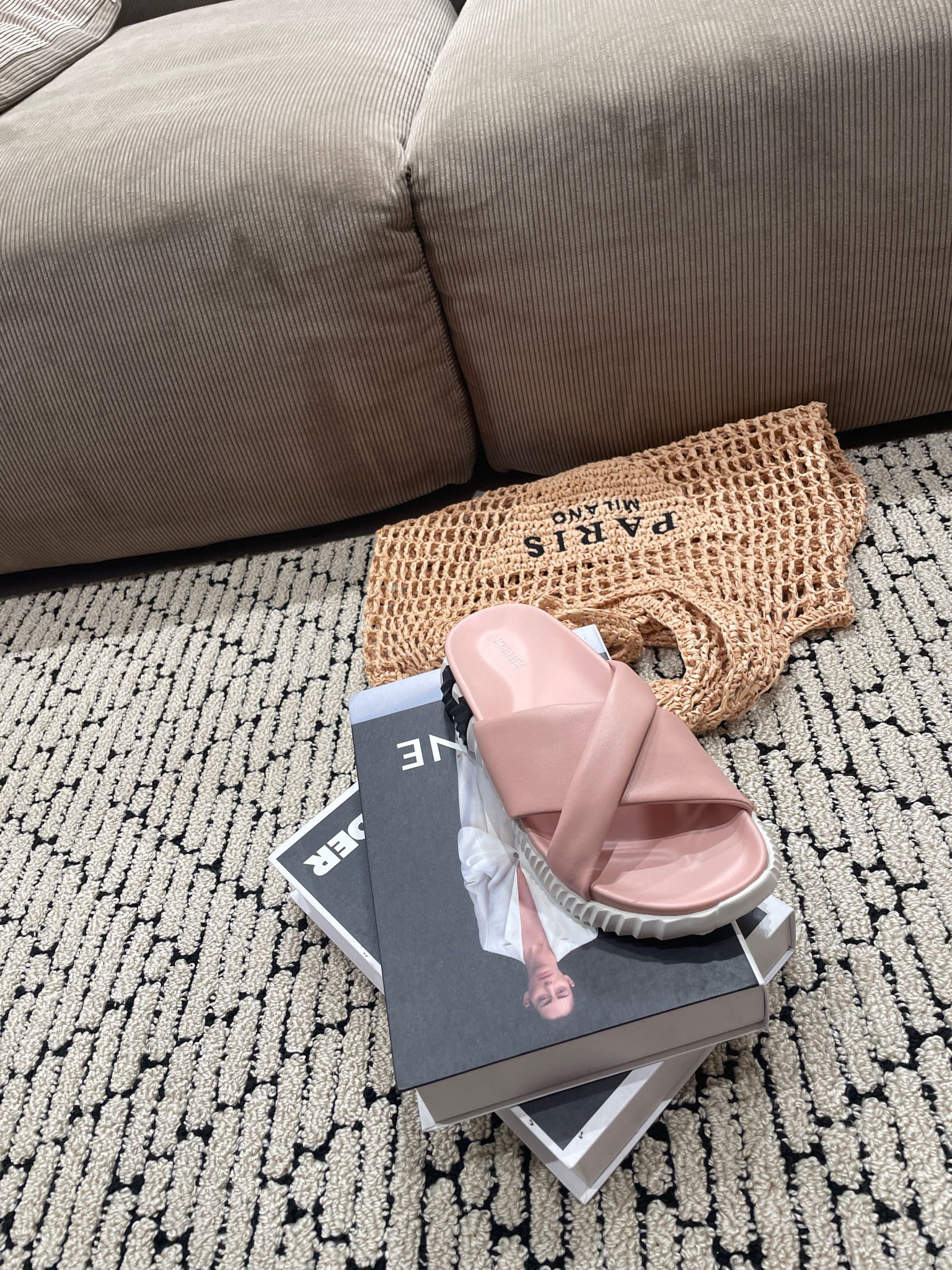 HERMES INFRA SANDAL LIGHT PINK CALFSKIN