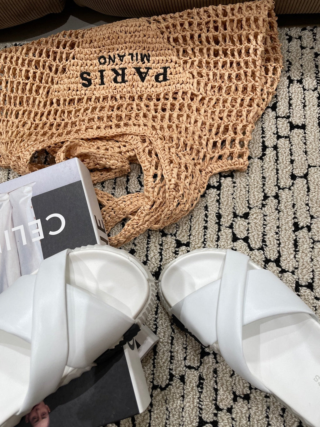 HERMES INFRA SANDAL WHITE CALFSKIN