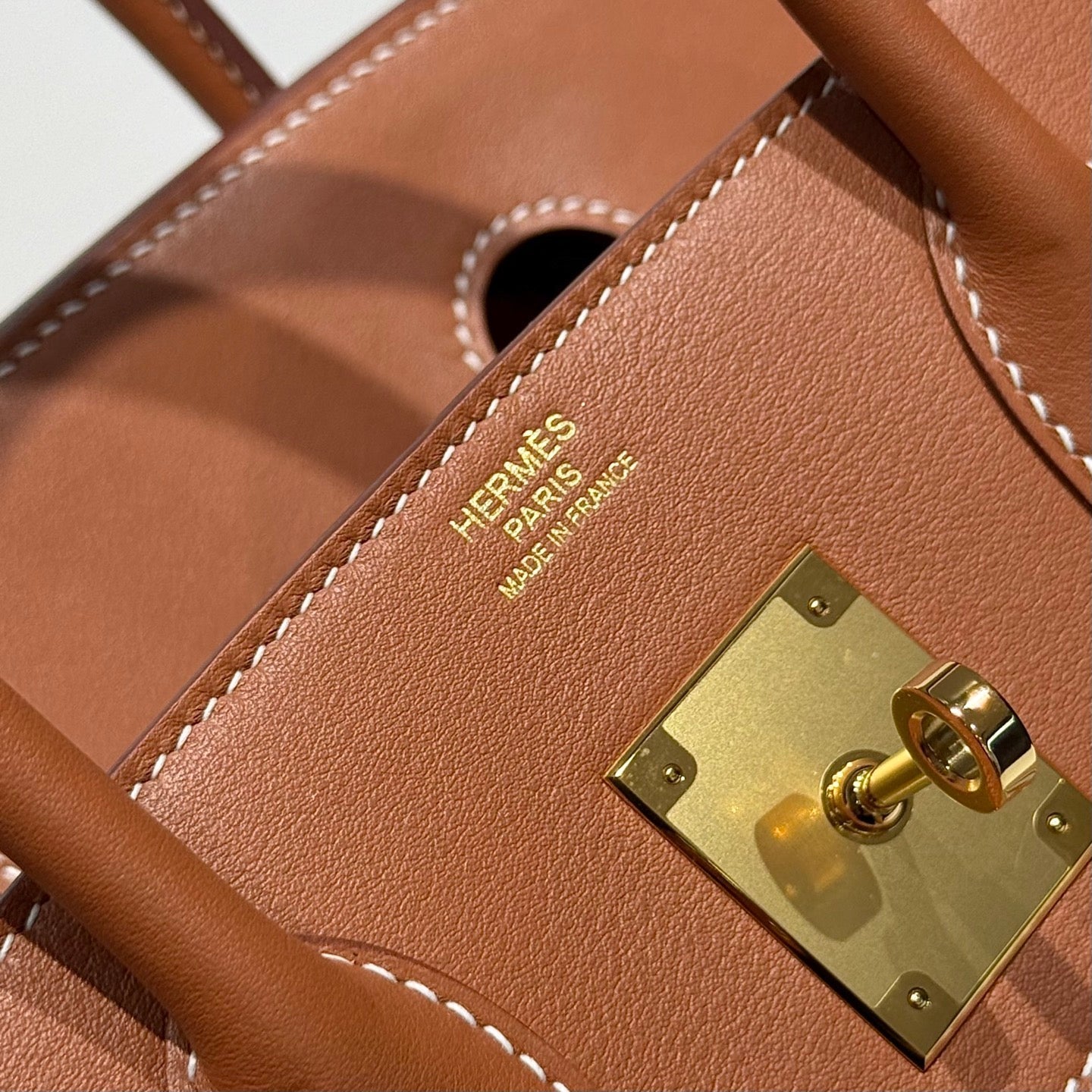 HERMES QUADRILLE BIRKIN 30CM IN GOLD SWIFT CALFSKIN AND BLACK/WHITE/BROWN TOILE CANVAS