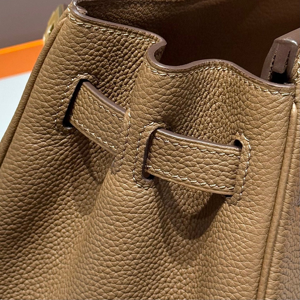 HERMES 25S  BIRKIN 30 IN COFFEE CALFSKIN GOLD HARDWARE