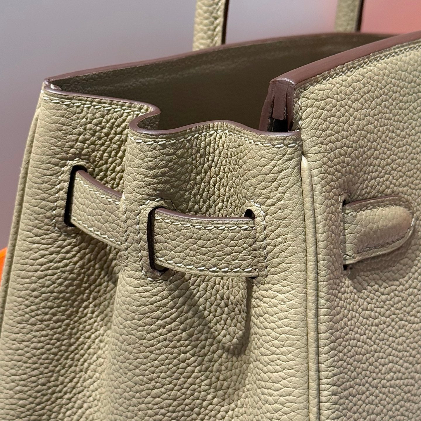 HERMES 25S  BIRKIN 30 IN CROMWELL GRAY CALFSKIN GOLD HARDWARE