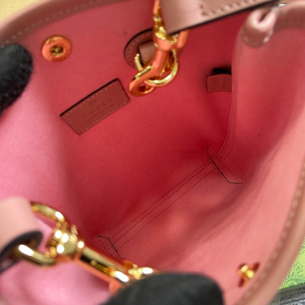 GUCCI 20 SUPER MINI BAG WITH STRAP IN LIGHT PINK CALFSKIN