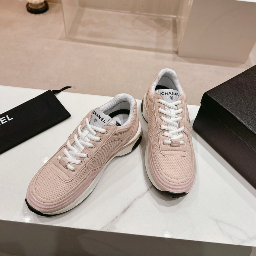 CHANEL Pale Pink Sneaker Breathable mesh