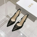 DIOR MY DD 25S SLINGBACK PUMP 50MM IN BLACK CALFSKIN