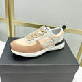 CHANEL SNEAKER IN CAMEL BROWN MIX BISQUE CREAM SUEDE