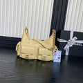 CHANEL QUILTED HOBO CARGO BAG 31 IN LIGHT YELLOW CALFSKIN GOLD CHAIN