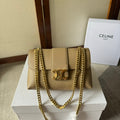 CELINE MEDIUM  VICTOIRE BAG 23 IN CAMEL GOLD CALFSKIN