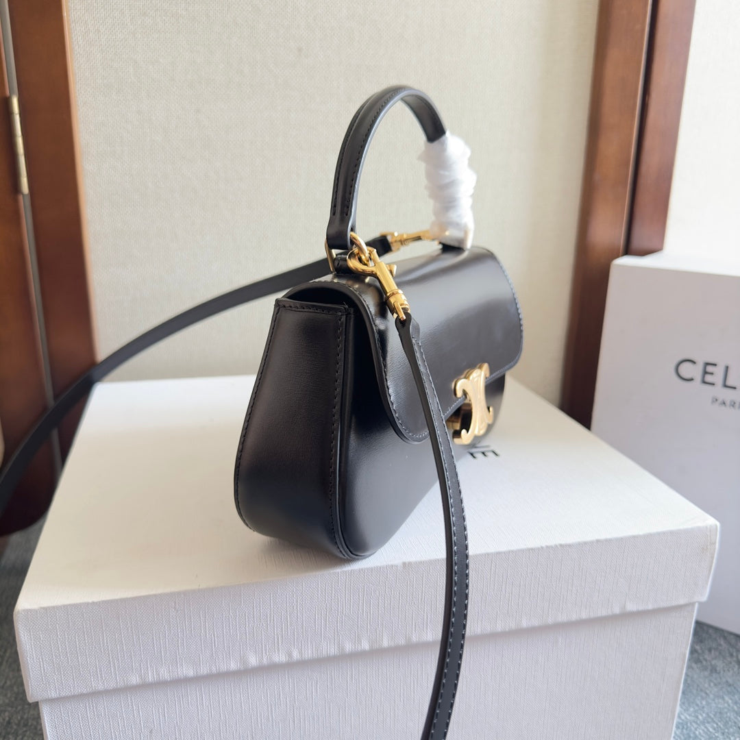 CELINE TEEN LOLA 20 IN BLACK CALFSKIN GOLD HARDWARE