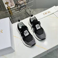 DIOR CD RUN SNEAKER 25S IN BLACK MESH FABRIC TWO-TONE SOLE