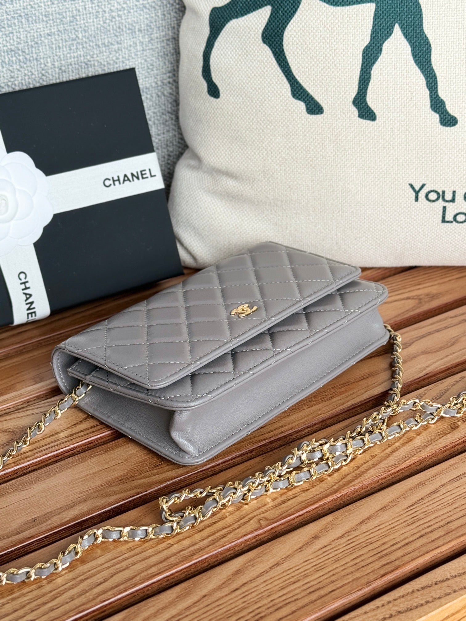 CHANEL WOC ENTRUPY 19 BAG IN SPANISH GREY CALFSKIN