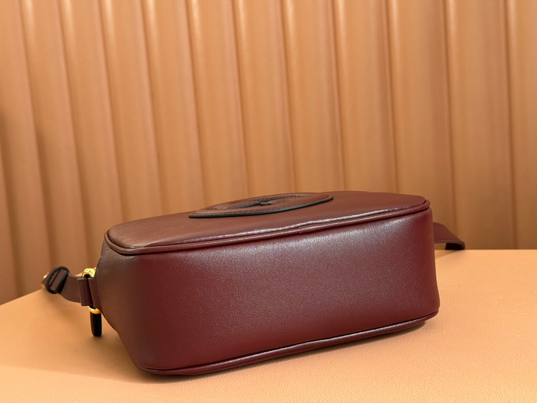 GUCCI BLONDIE SMALL SHOULDER BAG 21 IN ROSSO ANCORA RED CALFSKIN