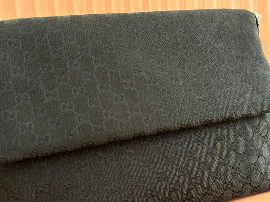GUCCI LARGE CROSSBODY BAG 36 IN BLACK CANVAS