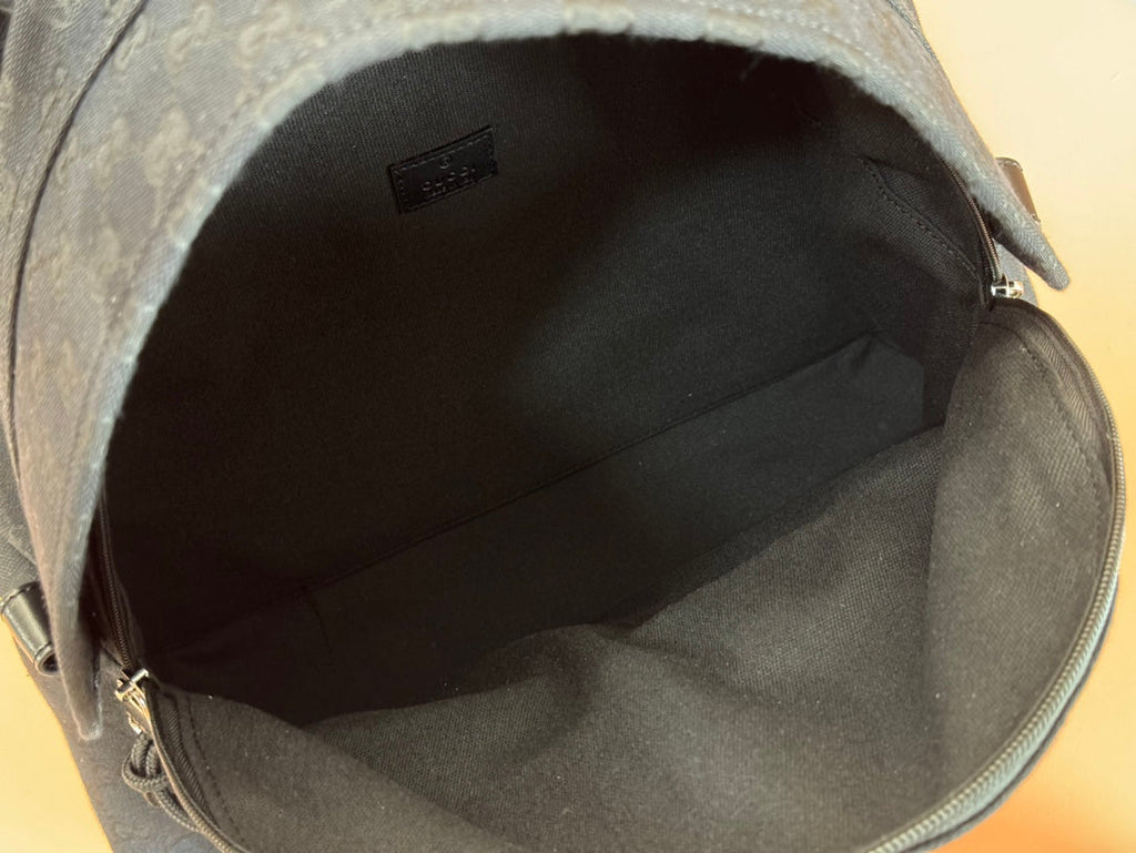 GUCCI MEDIUM BACKPACK 42 IN BLACK  CANVAS