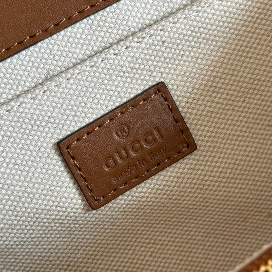 GUCCI GO SMALL SHOULDER BAG 21.5 IN DARK GREY BROWN CALFSKIN